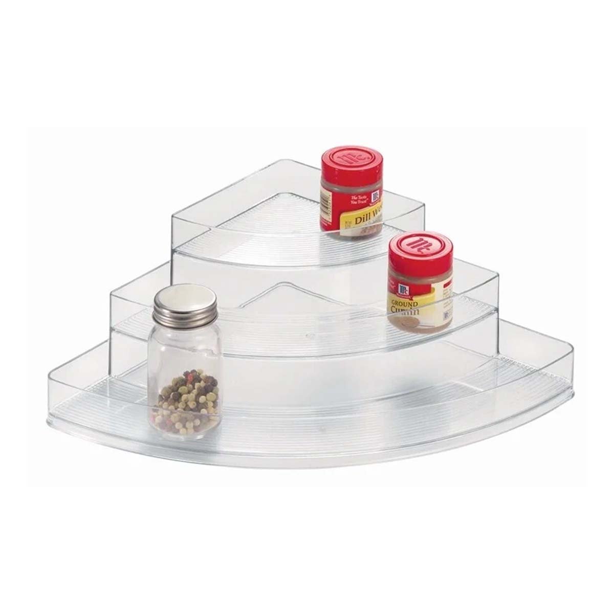 PACK6 CAJA DE BANO DE ACRILICO TRANSPARENTE 3 NIVELES PARA COSMETICOS Y+REGALO STICKER - 2