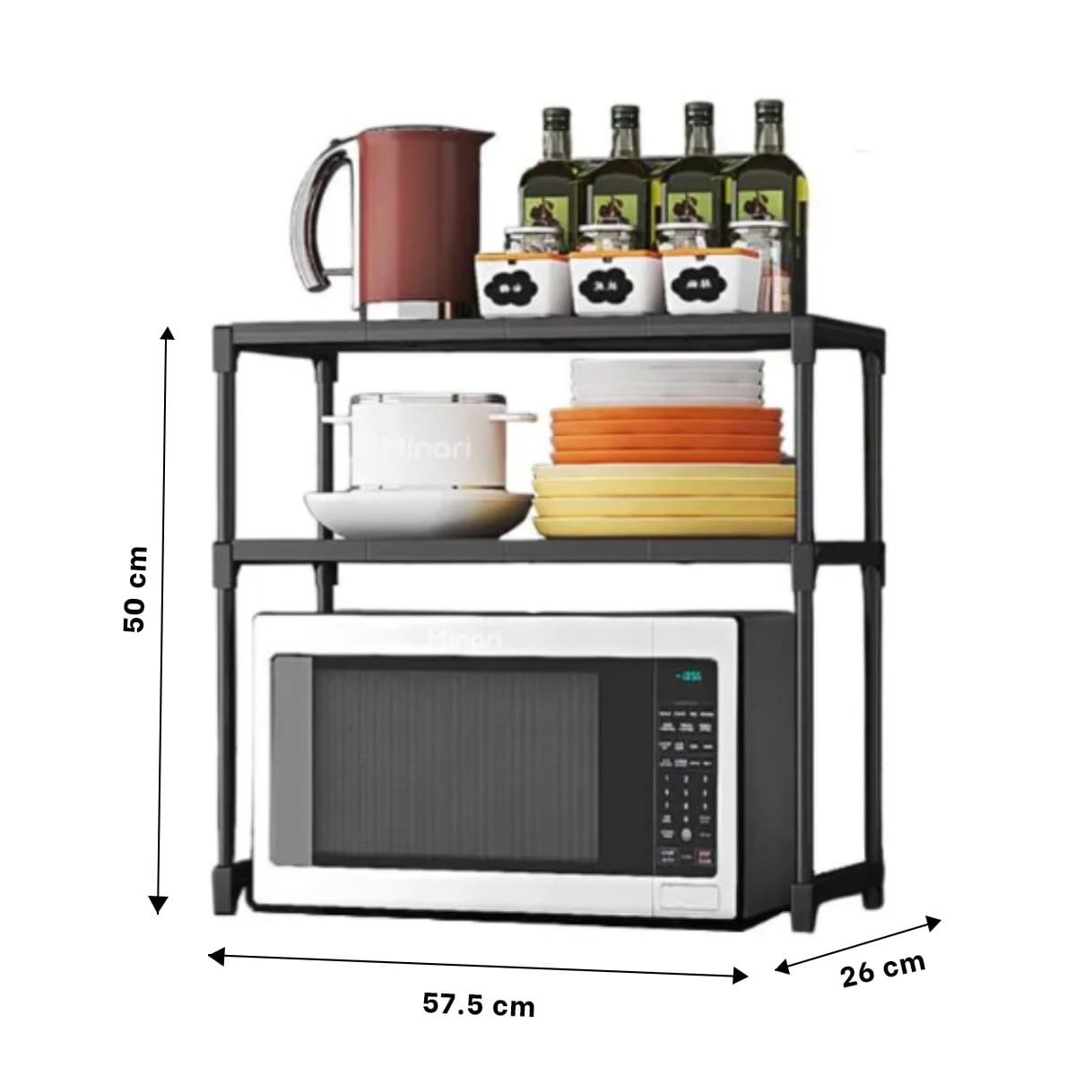 MUEBLE MODULAR 2 NIVELES NEGRO RESISTENTE Y DURADERO Y+REGALO STICKER - 4