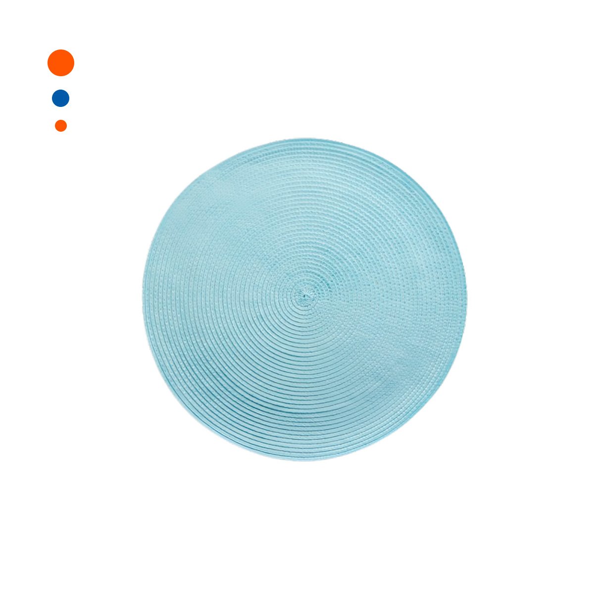 PACK2 SALVAMANTEL TEXTIL CIRCULAR BOHO CELESTE CLARO ESTILO BOHO Y+REGALO STICKER - 2
