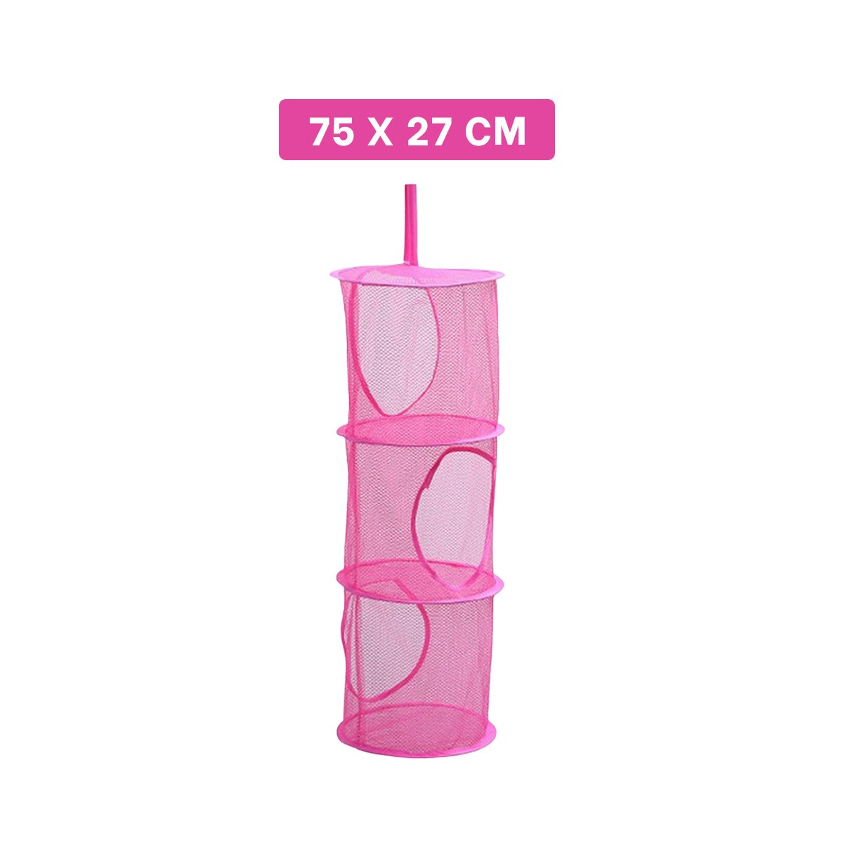 PACK6 UNIDAD COLGANTE TIPO RED 3 NIVELES FUCSIA MODERNA PARA ROPA Y+PAPEL REGALO - 4