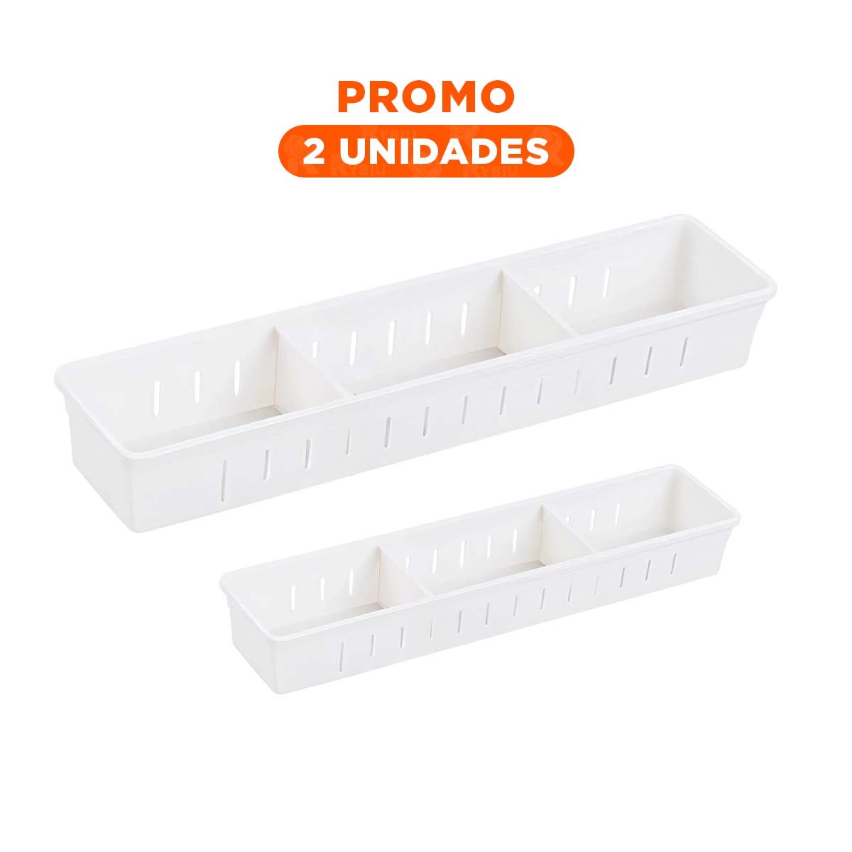 PACK2 CONTENEDOR DE TABLEROS BLANCO AJUSTABLE 34.6X12X5CM ORGANIZADORA EFICAZ MULTIUSO - 1