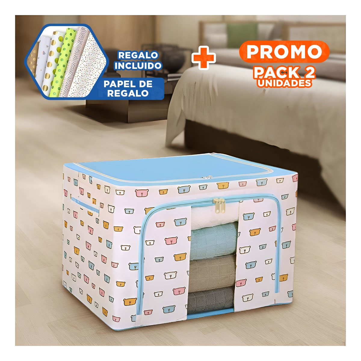 PACK2 MODULO FUNCIONAL PARA ORGANIZAR CASA Y CUARTO INFANTIL YPAPEL REGALO - 1