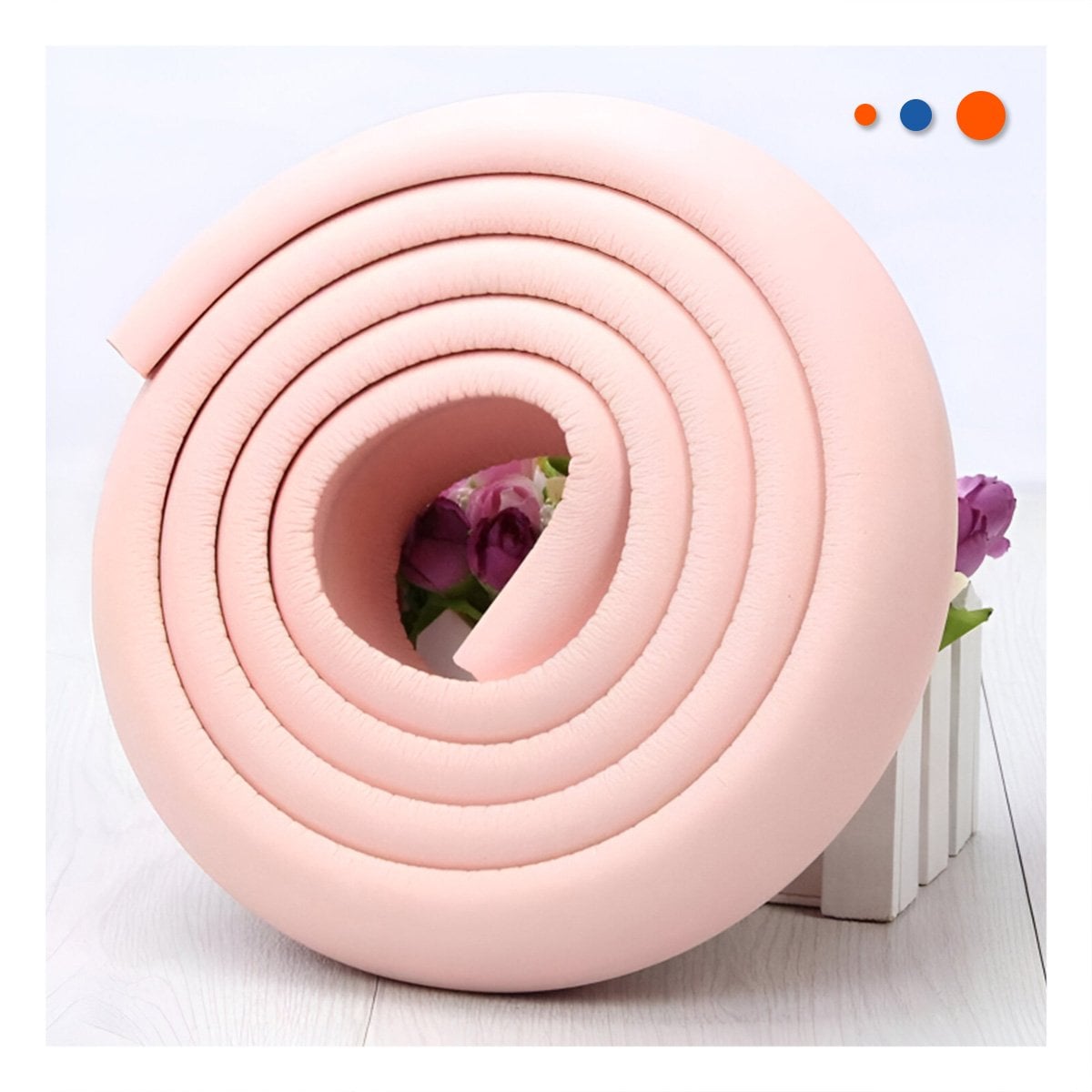 GUARDA ESQUINA DE ESPUMA ACOLCHADA PARA BORDES DE MESA CUIDADO ROSA Y+LIGAS REGALO - 1