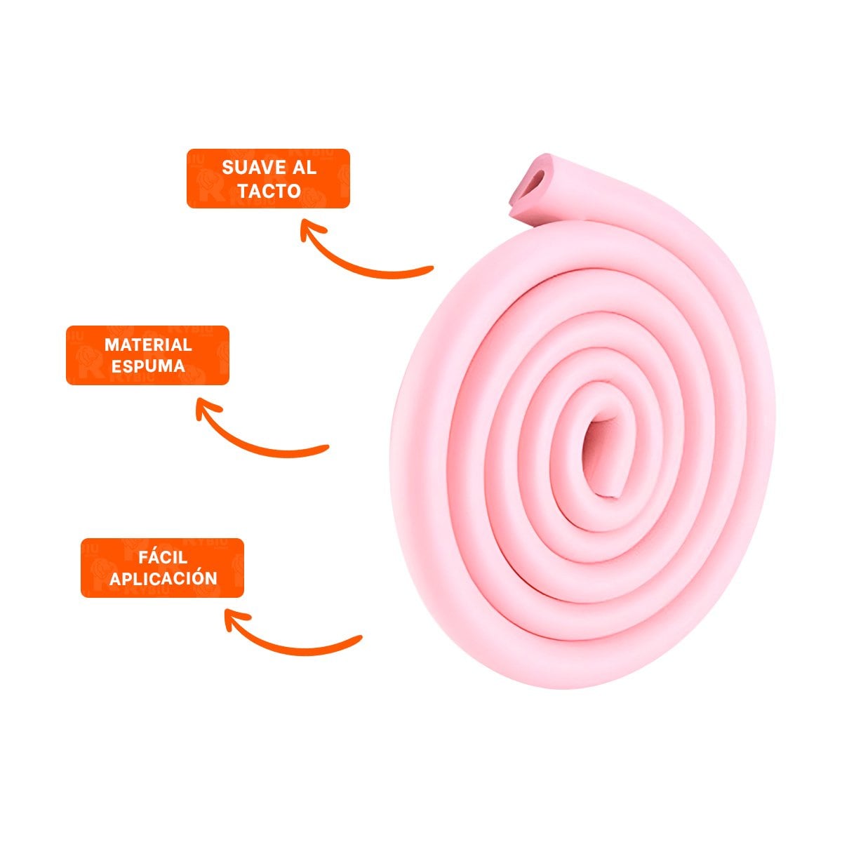 GUARDA ESQUINA DE ESPUMA ACOLCHADA PARA BORDES DE MESA CUIDADO ROSA Y+LIGAS REGALO - 3