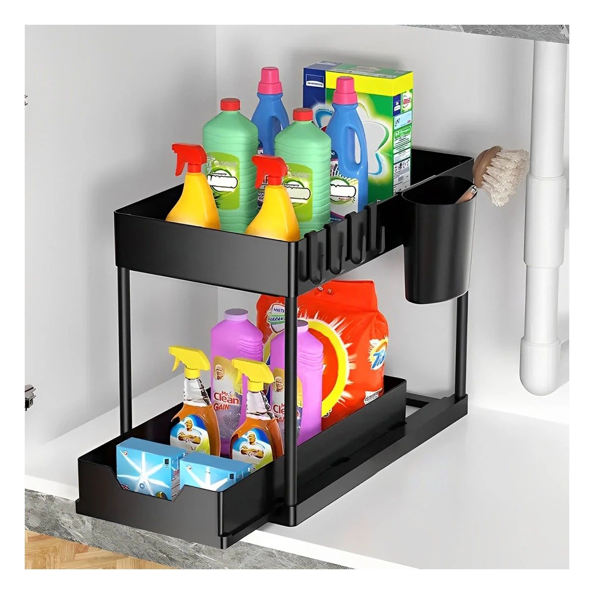 PACK12 CAJA DE COCINA 2 NIVELES CON CAJON INFERIOR DESLIZABLE CON GANCHITOS Y+REGALO STICKER - 5