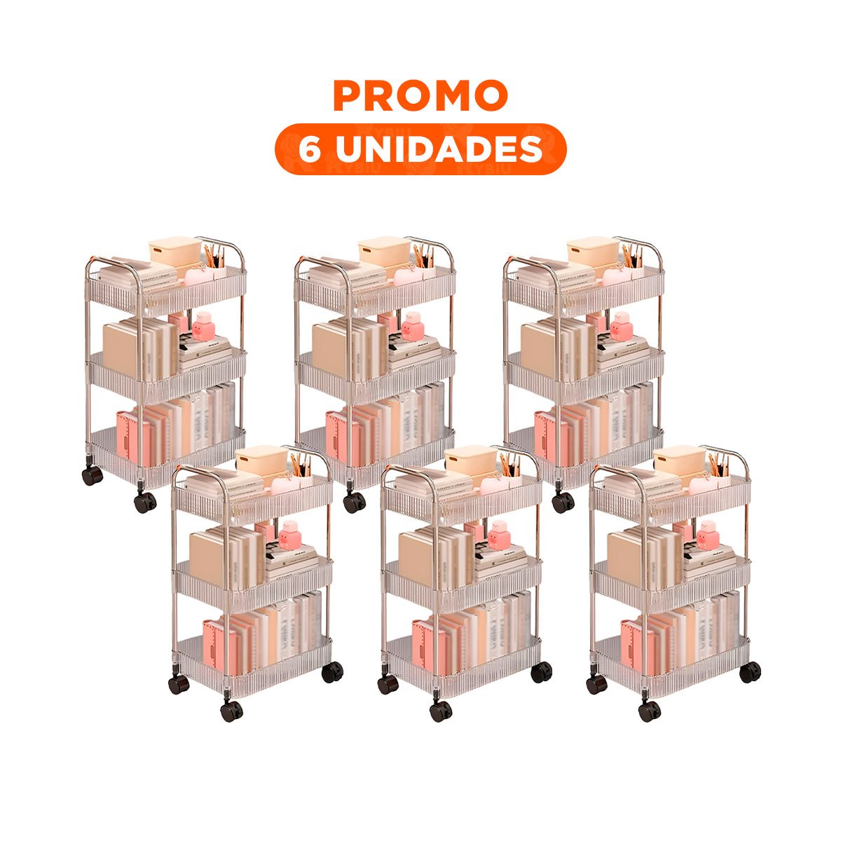 PACK6 ORGANIZADOR PRACTICO DE ACRILICO PARA COCINA Y COMEDOR - 1