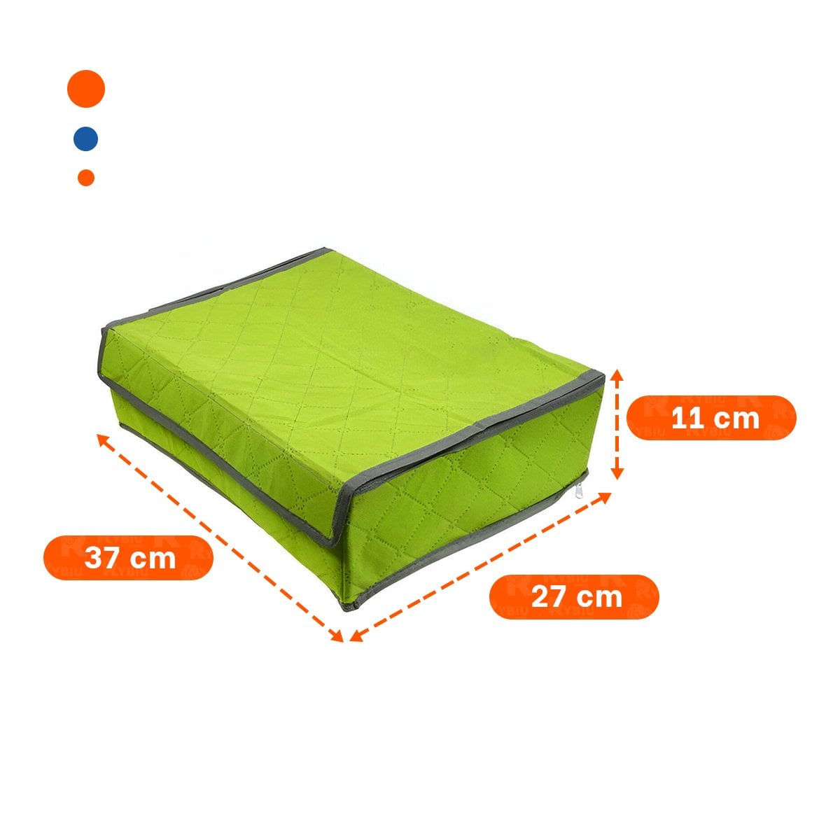 PACK4 ORGANIZADOR TEXTIL PARA ROPA INTERIOR 24 DIVISIONES VERDE HOGAR EXTRA Y+REGALO STICKER - 4