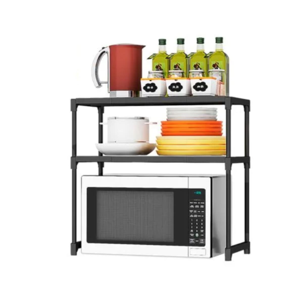 MUEBLE DE COCINA 2 NIVELES NEGRO COMPACTO Y FUNCIONAL YLIGAS REGALO - 3