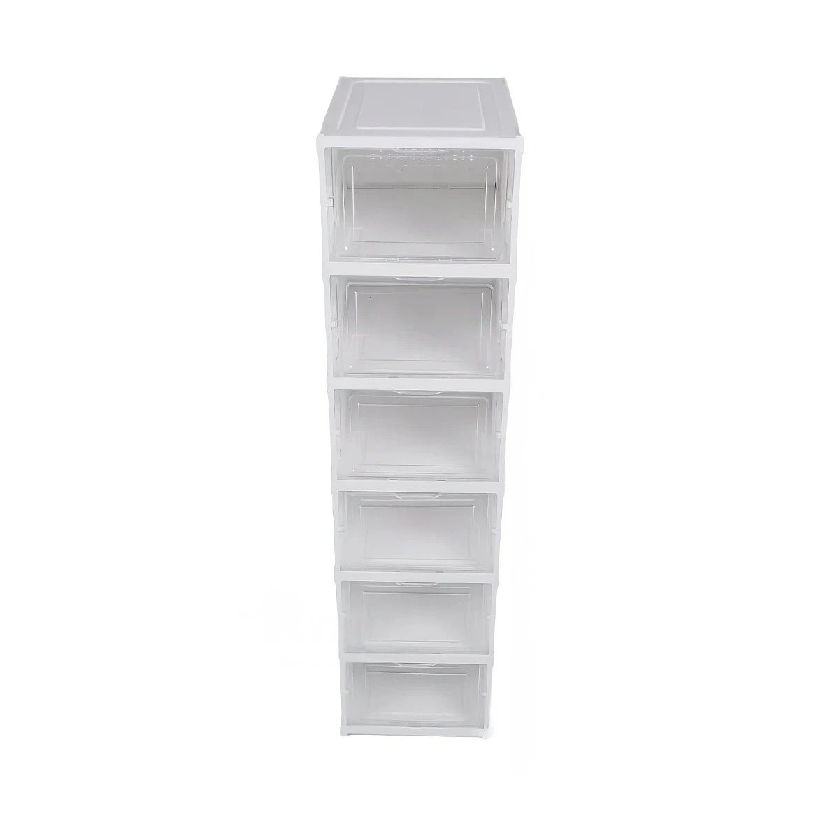 PACK2 ZAPATERA ORGANIZADORA PLEGABLE DE 6 NIVELES EN ACABADO BLANCO Y+REGALO STICKER - 2
