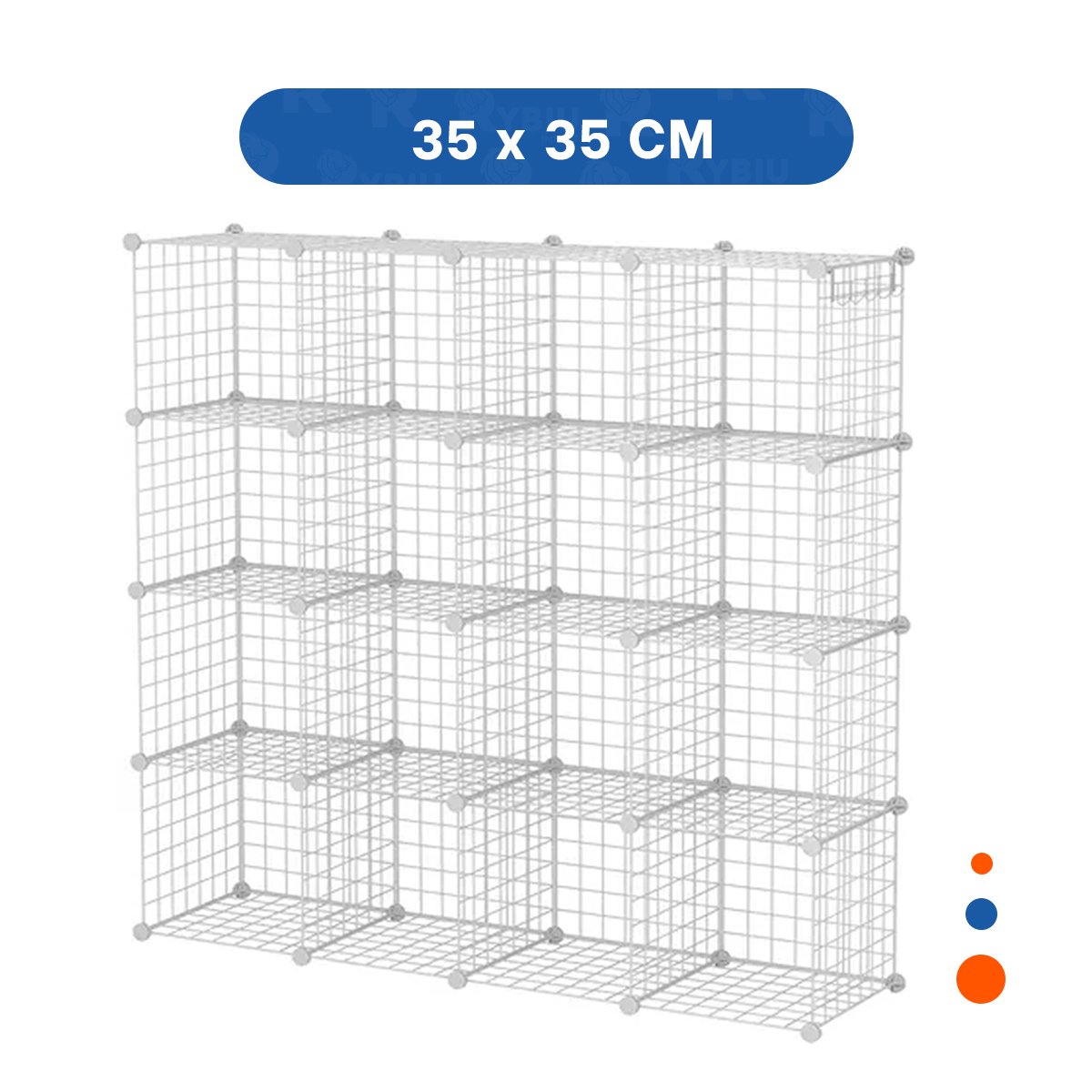 PACK6 SISTEMA MODULAR DE REJILLAS BLANCO CON SET COMPLETO DE 16PZS - 4