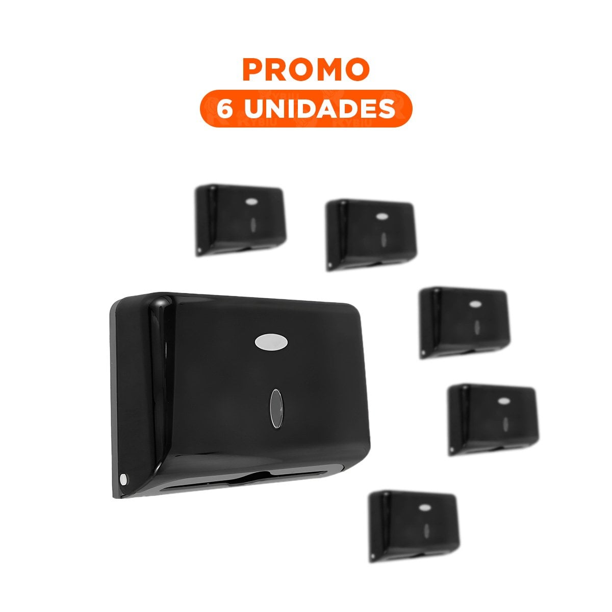 PACK6 ESTUCHE DE PAPEL TOALLA INTERFOLIADO NEGRO CON ESTILO MODERNO Y PRACTICO - 1