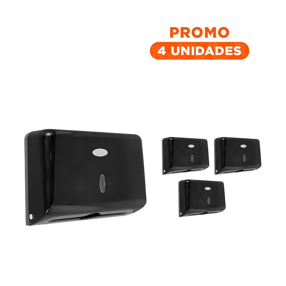 PACK4 ESTUCHE DE PAPEL TOALLA INTERFOLIADO NEGRO RESISTENTE PARA ESPACIOS YREGALO STICKER - 1