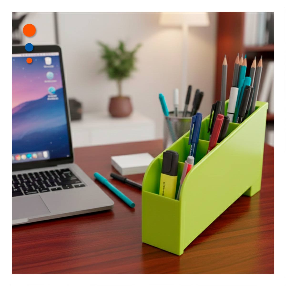 PACK12 MODULO PARA PAPELERIA ACTIVA EN VERDE DE DIMENSIÓN 20,5X5X9CM - 5