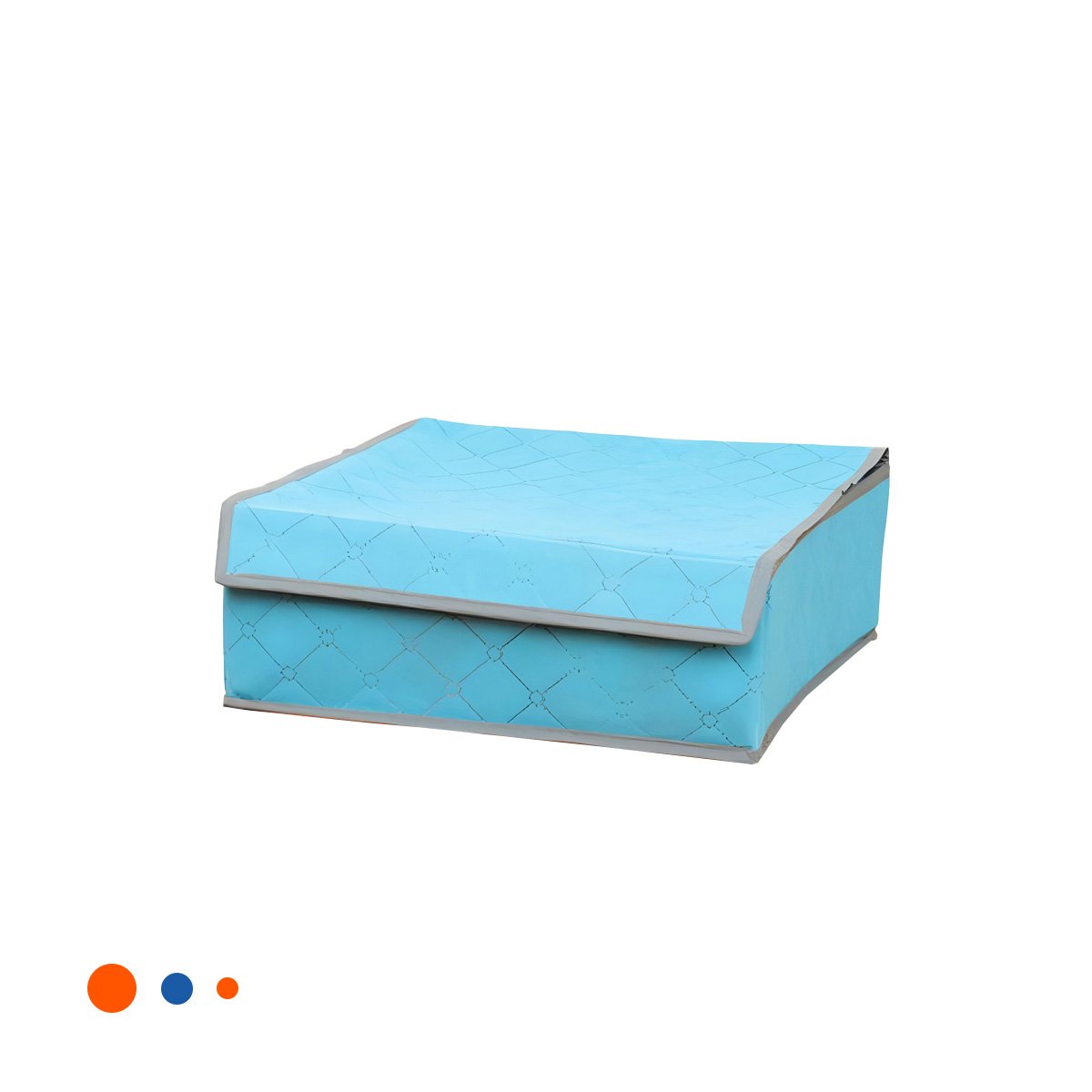 CAJA ORGANIZADORA PARA ROPA INTERIOR 24 DIVISIONES TAPA CELESTE HOGAR MAX Y+REGALO STICKER - 3