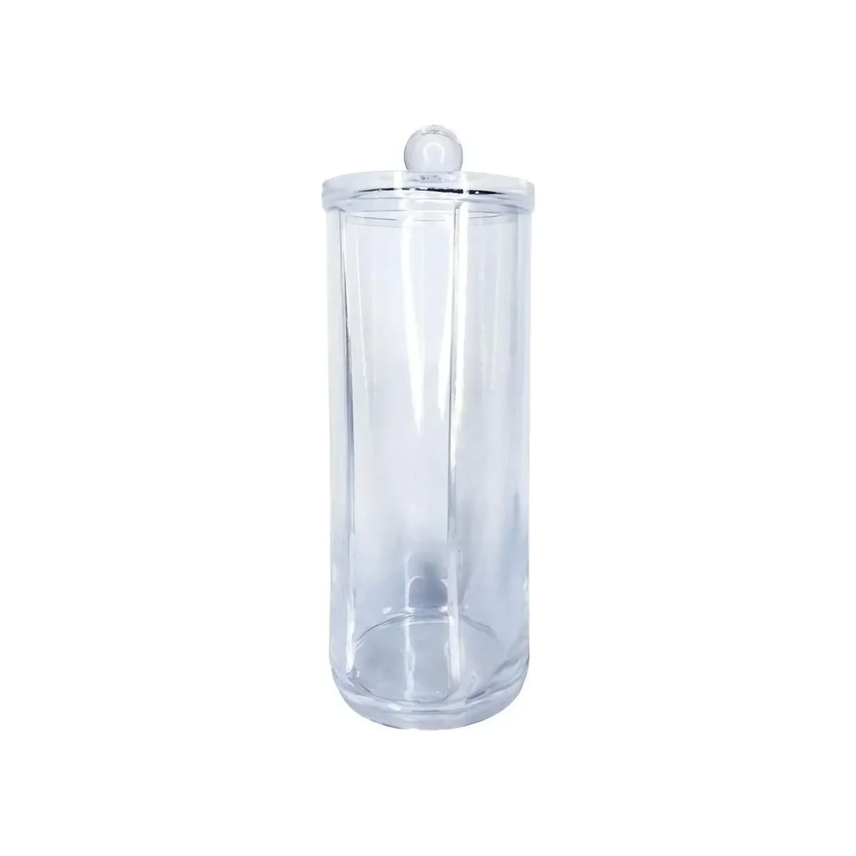 PACK6 DISPENSADOR ACRILICO CON TAPA TRANSPARENTE ORGANIZADOR DE ALGODON ASEO YREGALO STICKER - 2