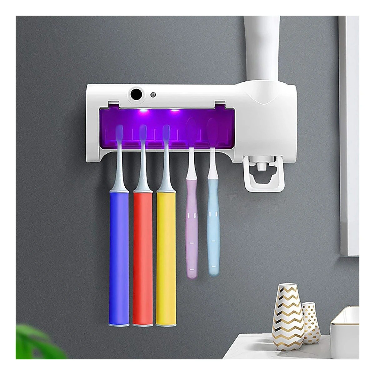 PURIFICADOR AUTOMATICO DE CEPILLOS CON DISPENSA DE CREMA Y+POST IT - 3