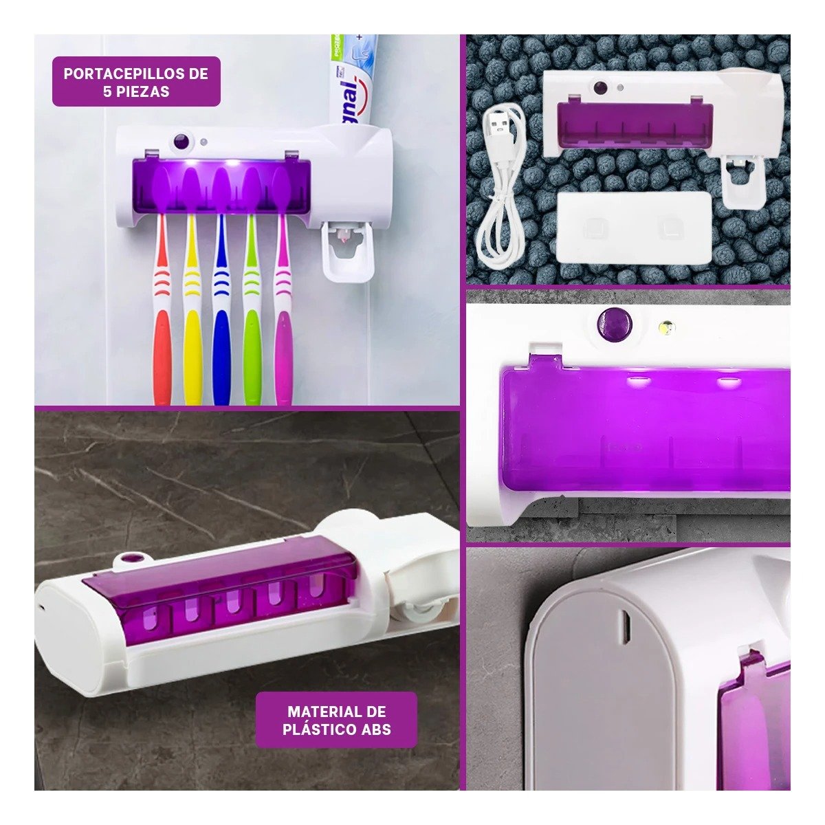 PURIFICADOR AUTOMATICO DE CEPILLOS CON DISPENSA DE CREMA Y+POST IT - 5