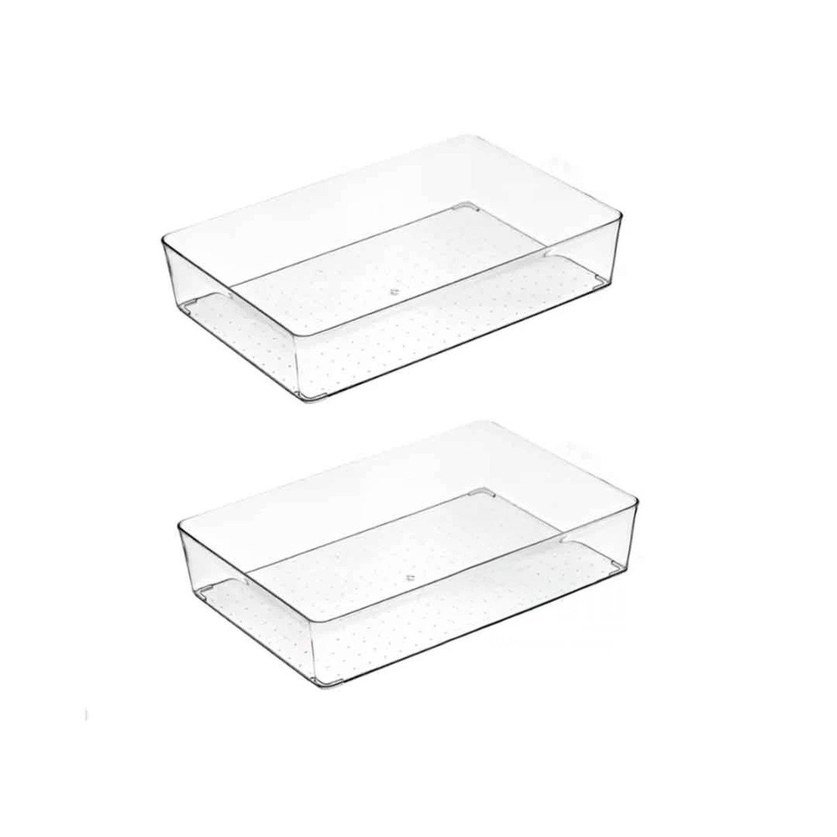 PACK4 CONTENEDOR RECTANGULAR ACRILICO TRANSPARENTE PARA COCINA Y HOGAR Y+PAPEL REGALO - 3