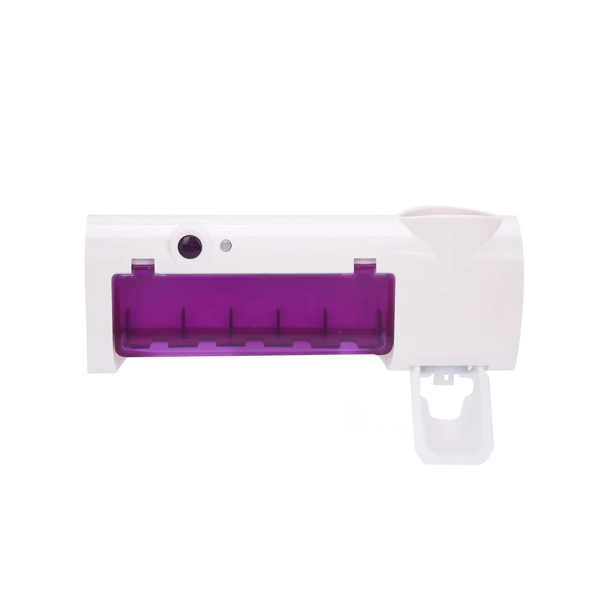 PURIFICADOR DE CEPILLOS DENTAL CON LUZ VIOLETA Y DISPENSADOR BLANCO YPAPEL REGALO - 1