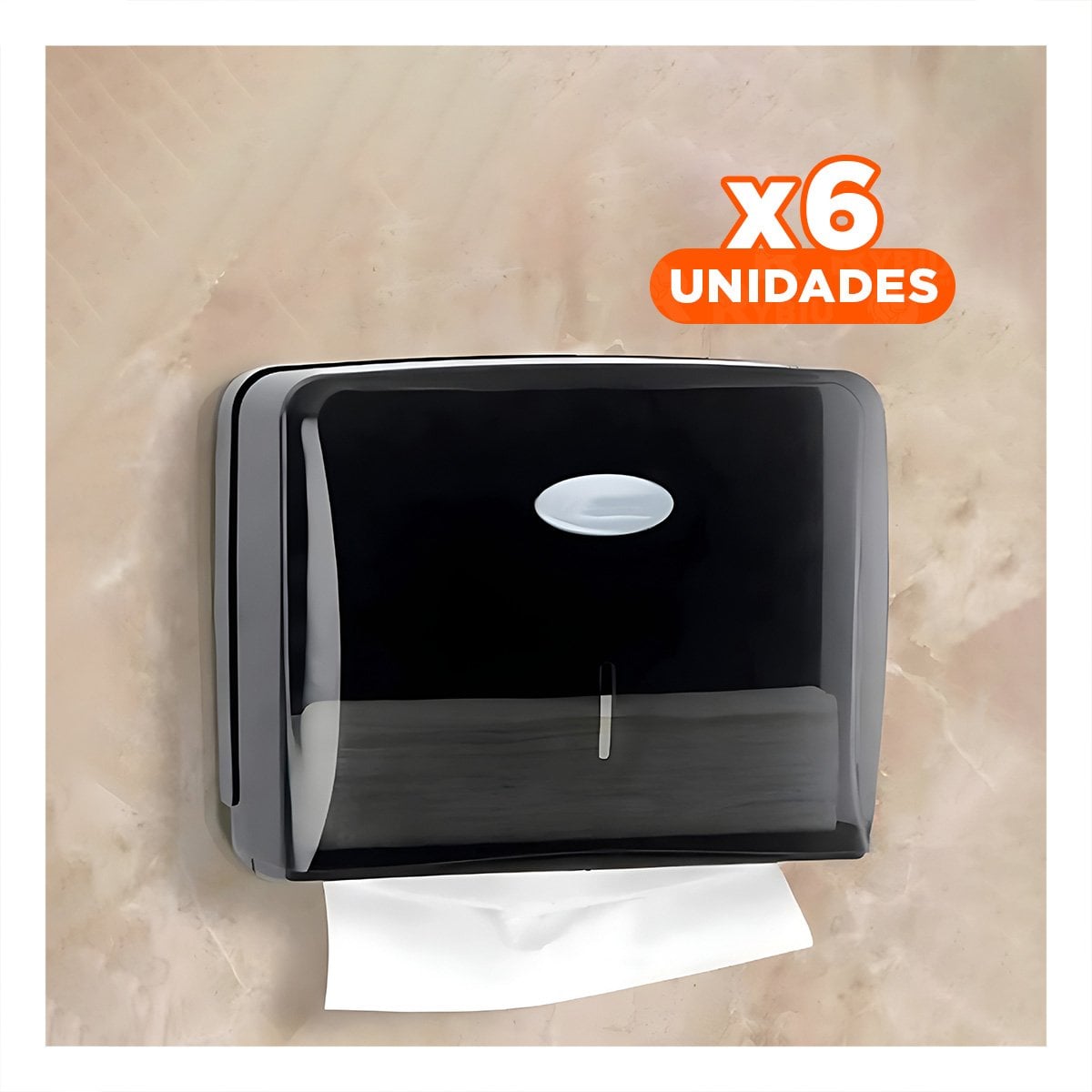 PACK6 CAJA DE PAPEL TOALLA INTERFOLIADO NEGRO PARA COCINA MODERNA YREGALO STICKER - 1