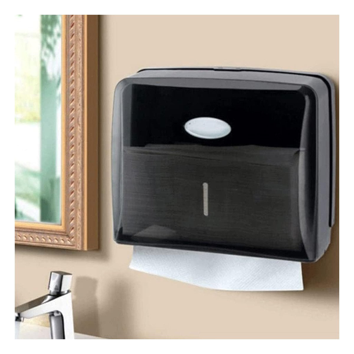 PACK4 ESTUCHE DE PAPEL TOALLA INTERFOLIADO COLOR NEGRO PARA COCINA Y HOGAR - 2