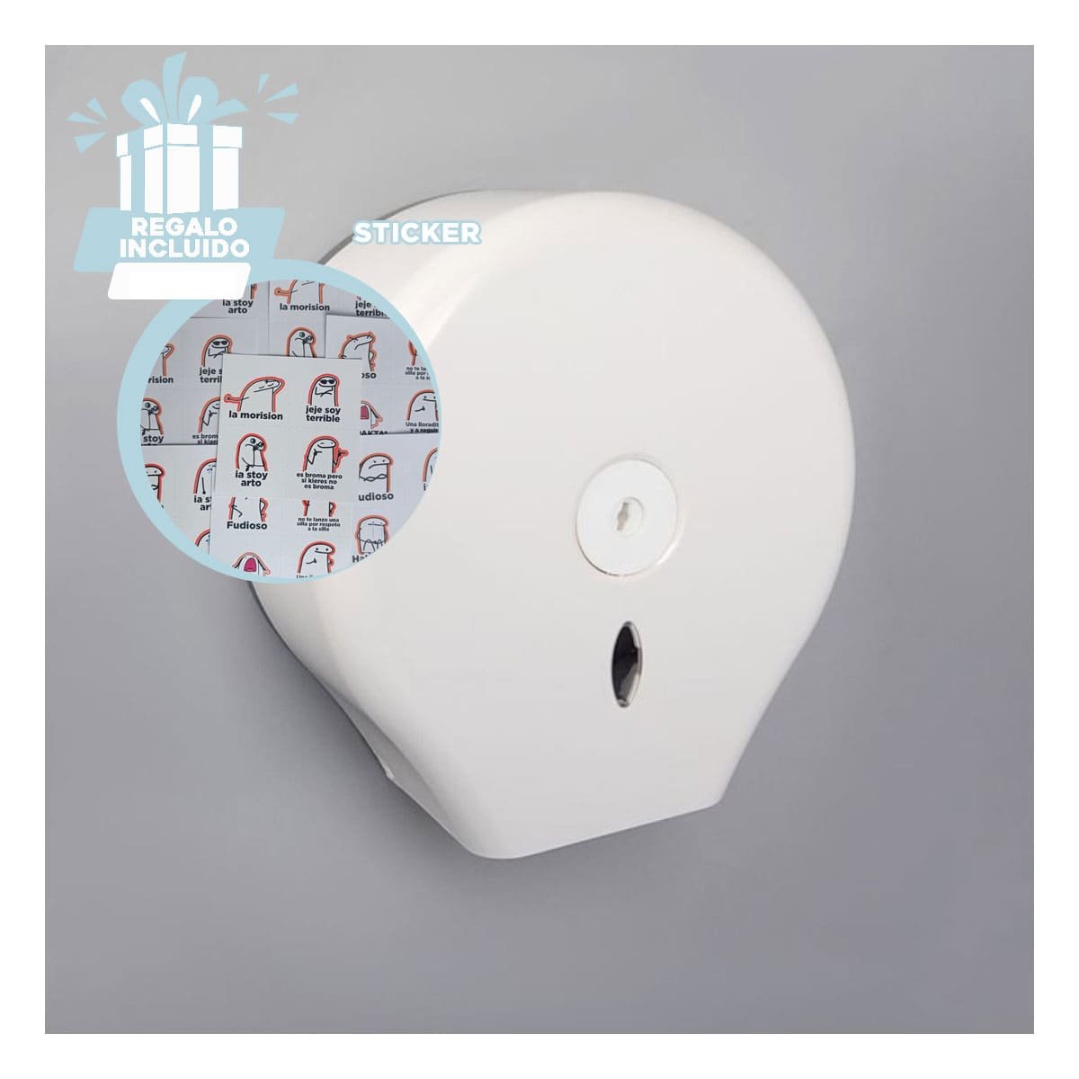 SOPORTE JUMBO DE PAPEL HIGIENICO PARA BANOS DE CASA Y OFICINA Y+REGALO STICKER - 1