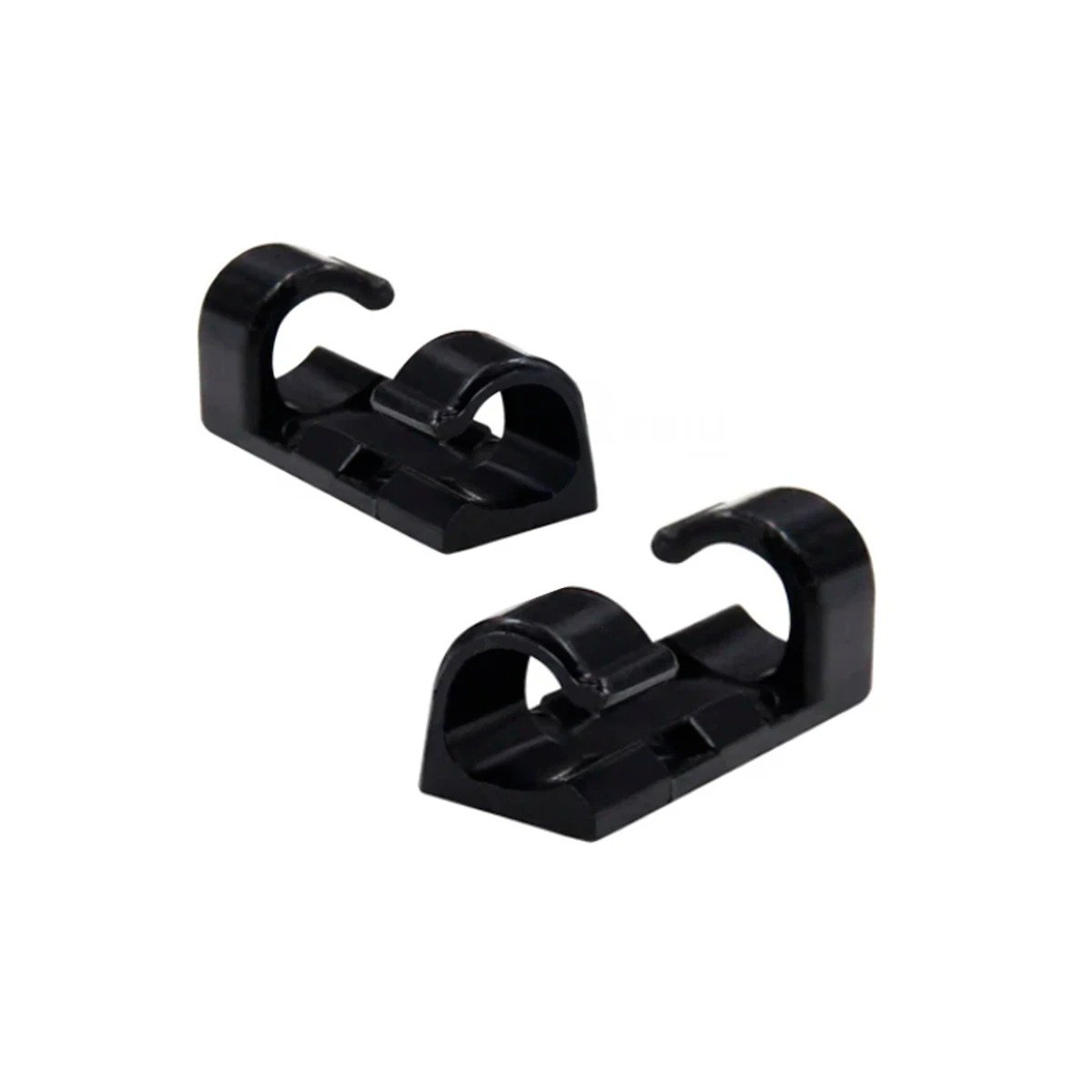 PACK6 SOPORTES PARA CABLES CON 16 PIEZAS ORGANIZADORAS DE ACABADO COLOR NEGRO YREGALO STICKER - 2