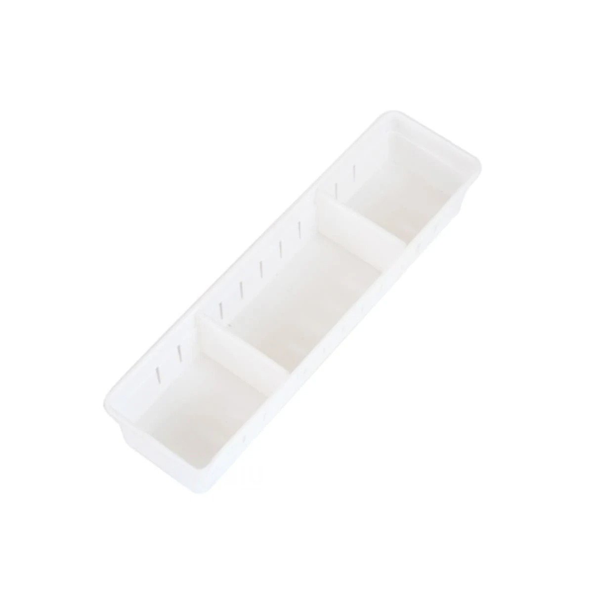 PACK2 CESTA BLANCA PLASTICO AJUSTABLE 34.6X8X5CM CON DIVISIONES COMPACTAS Y+REGALO STICKER - 2