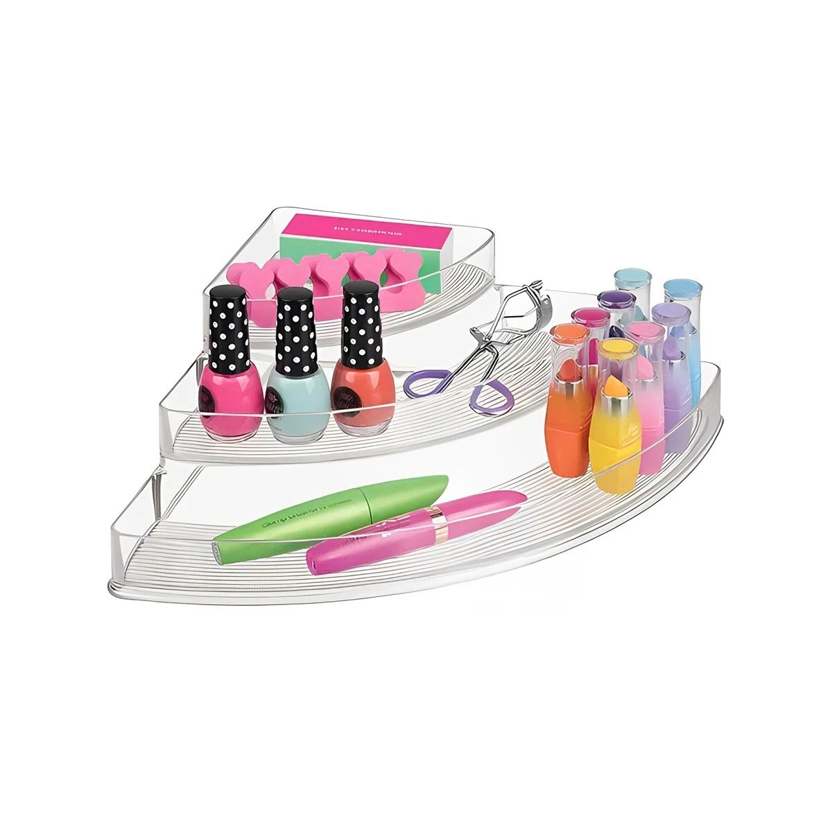 PACK4 ALMACENAJE DE ACRILICO TRANSPARENTE 3 NIVELES PARA SALA Y COCINA Y+PAPEL REGALO - 3