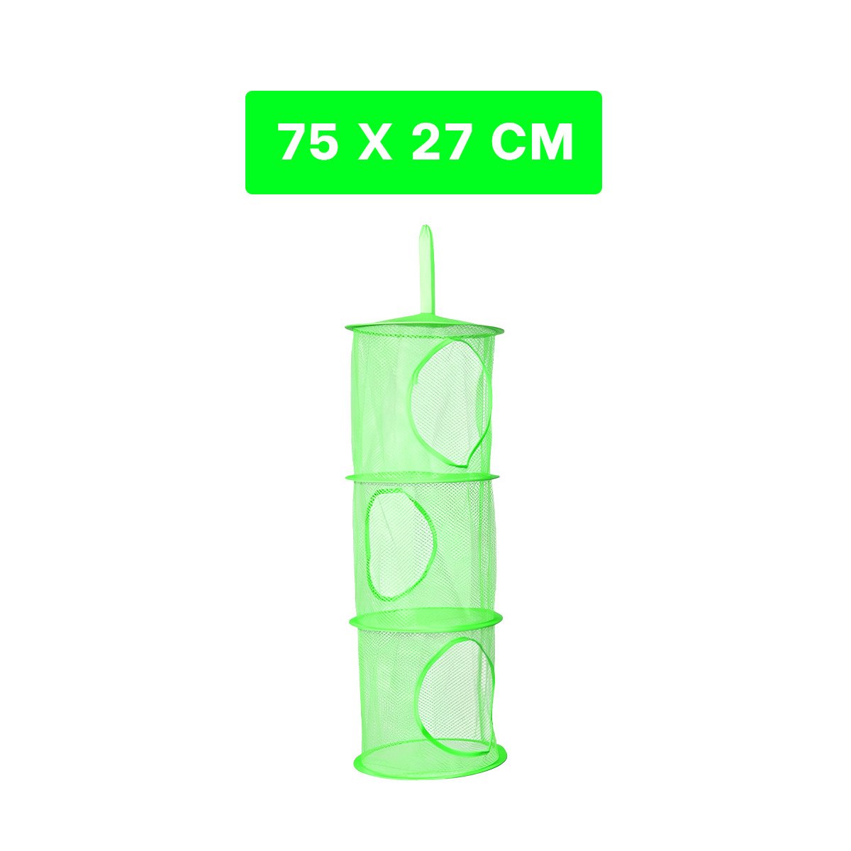 MALLA ORGANIZADORA COLGANTE 3 NIVELES VERDE PRACTICA PARA ESPACIOS PEQUENOS Y+PAPEL REGALO - 4
