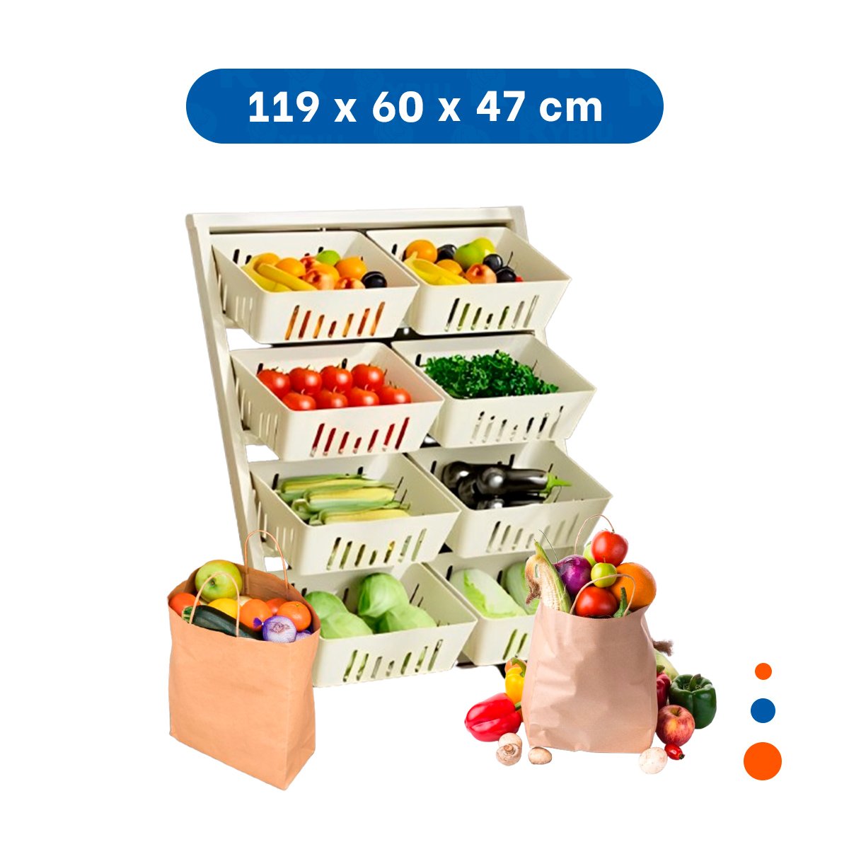 MOBILIARIO ORGANIZADOR BLANCO DE CUATRO NIVELES CON OCHO BANDEJAS PARA CASA YLIGAS REGALO - 4
