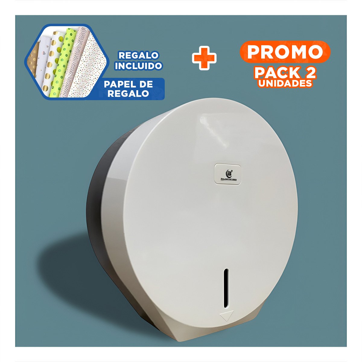 PACK2 SISTEMA JUMBO DE PAPEL HIGIENICO FORMATO GOTA USO DIARIO BLANCO PRO YPAPEL REGALO - 1