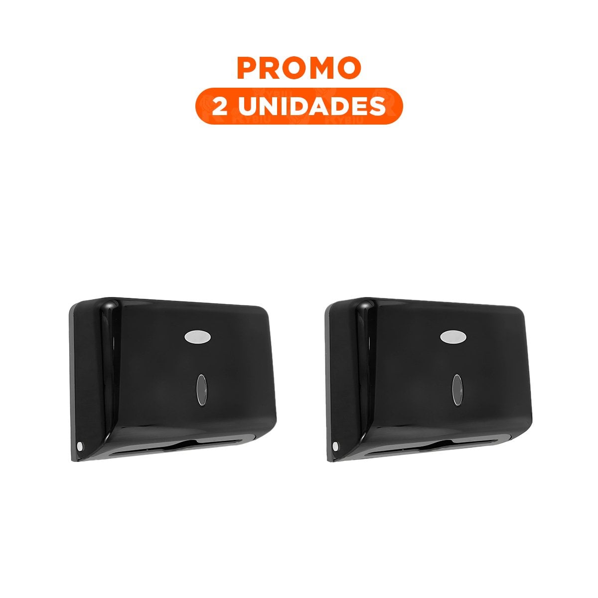PACK2 GABINETE DE PAPEL TOALLA INTERFOLIADO NEGRO RESISTENTE PARA HOGAR - 1