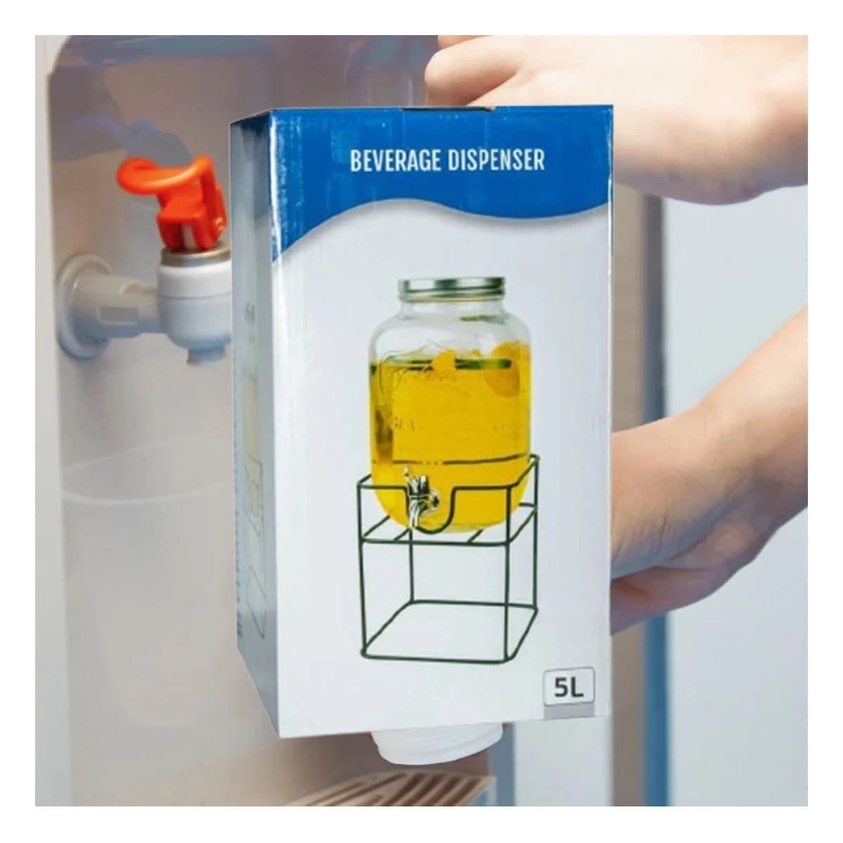 EXPENDEDOR PARA HOGAR 5L FACIL DE USAR CON GRIFO SEGURO Y PRACTICO Y+REGALO STICKER - 2