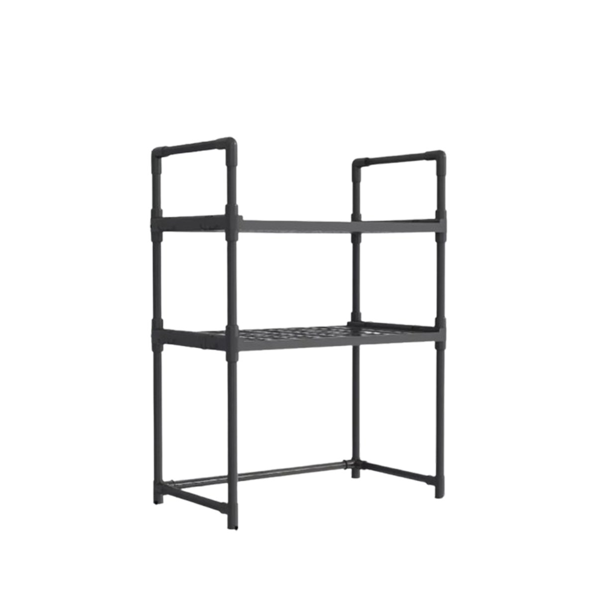 PACK2 REPISA ACERO ORGANIZADOR MICROONDAS 2 NIVELES CON ASAS NEGRO FIRME Y+REGALO STICKER - 2