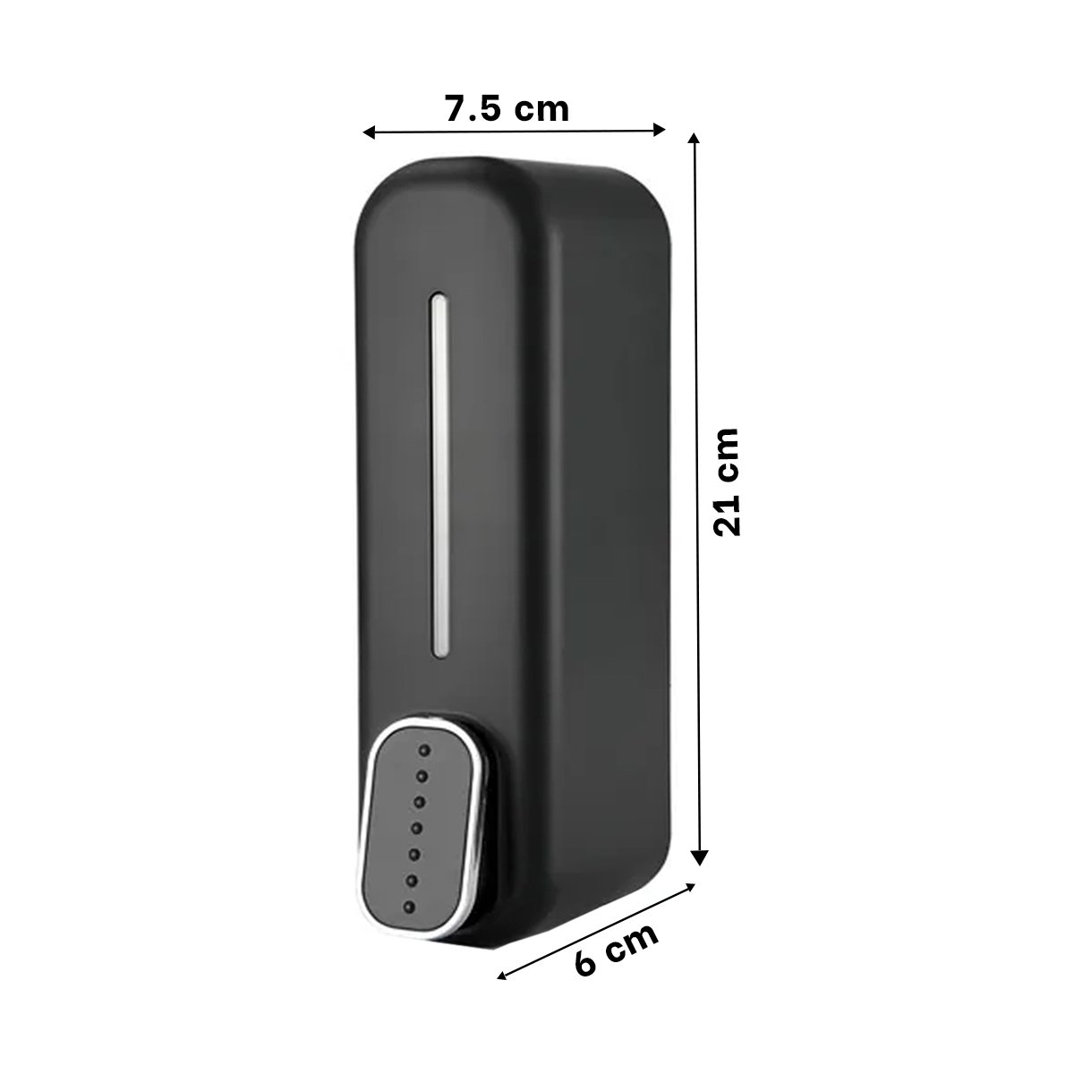 DOSIFICADOR DE JABON MANUAL 300ML PLASTICO DURADERO COLOR NEGRO HOGAR PLUS - 4