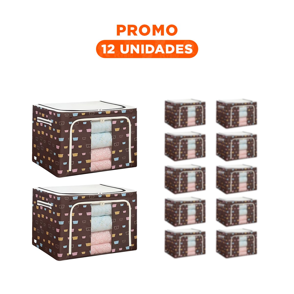 PACK12 ARCHIVADOR DECORATIVO PLEGABLE PARA HOGAR CON ESTAMPA OSOS YREGALO STICKER - 1