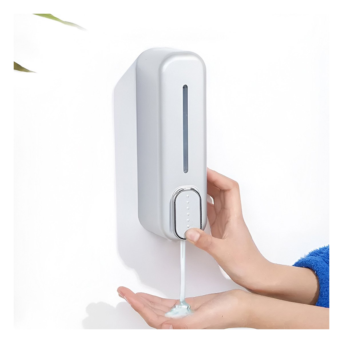PACK2 APLICADOR DE JABON MANUAL 300ML PLASTICO RESISTENTE BLANCO HOGAR Y+PAPEL REGALO - 5