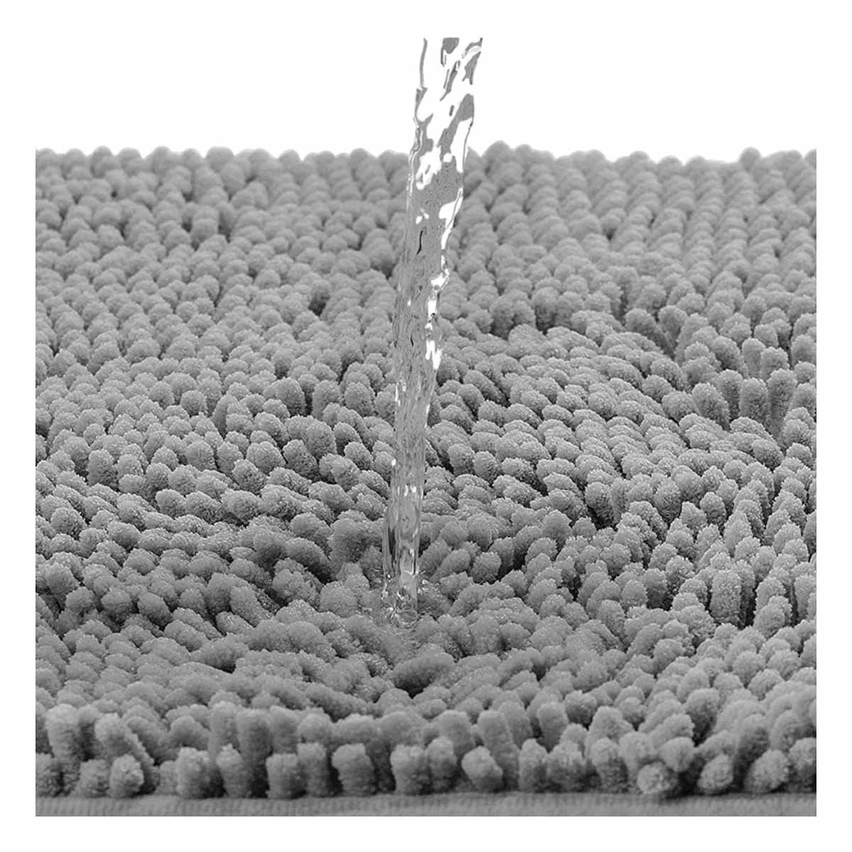 PACK12 SUPERFICIE RECTANGULAR DE MICROFIBRA ANTIDESLIZANTE 40X60CM PLOMO CLARO YREGALO STICKER - 2