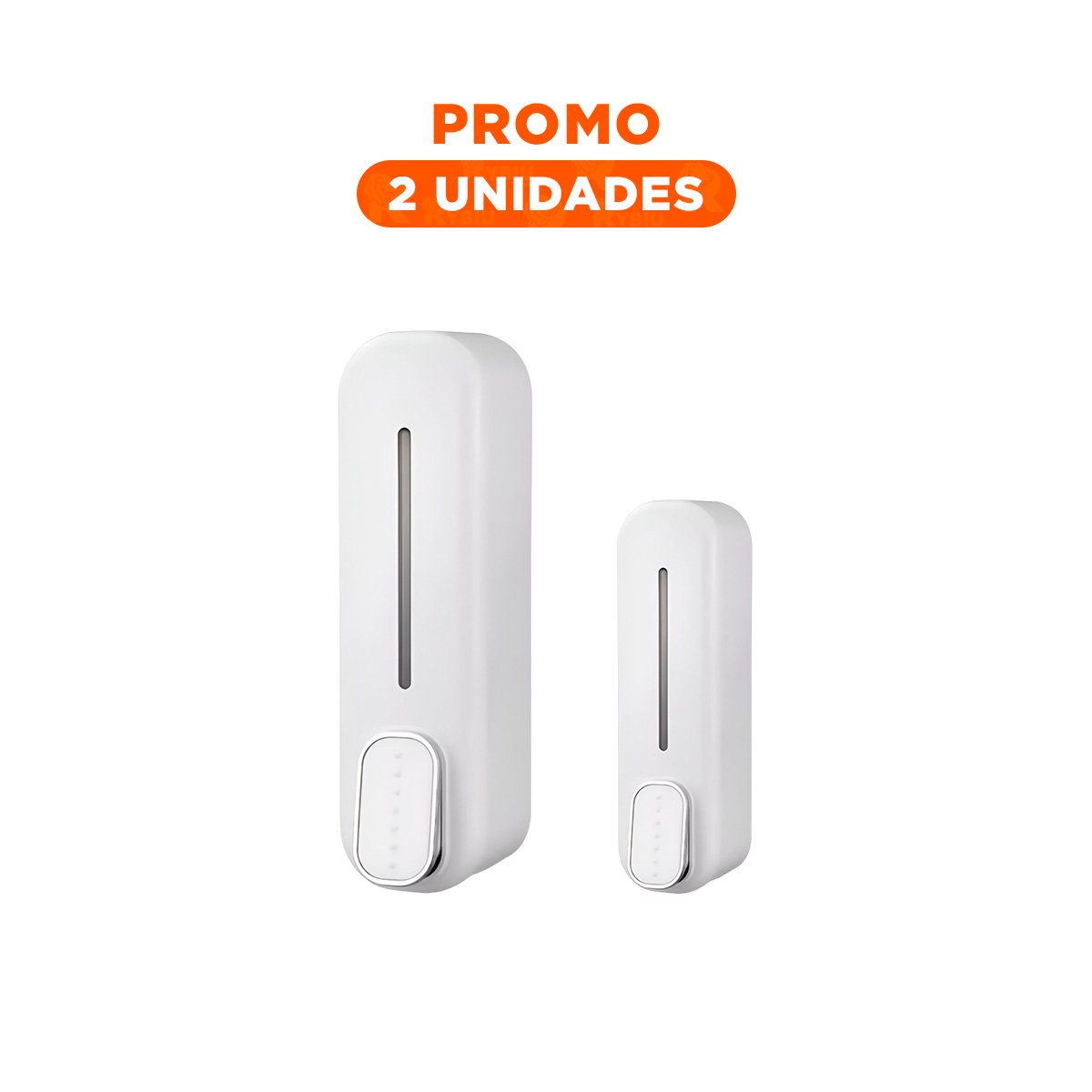 PACK2 ENVASE DE JABON MANUAL 300ML ESTILO FUNCIONAL Y PRACTICO COLOR BLANCO - 1