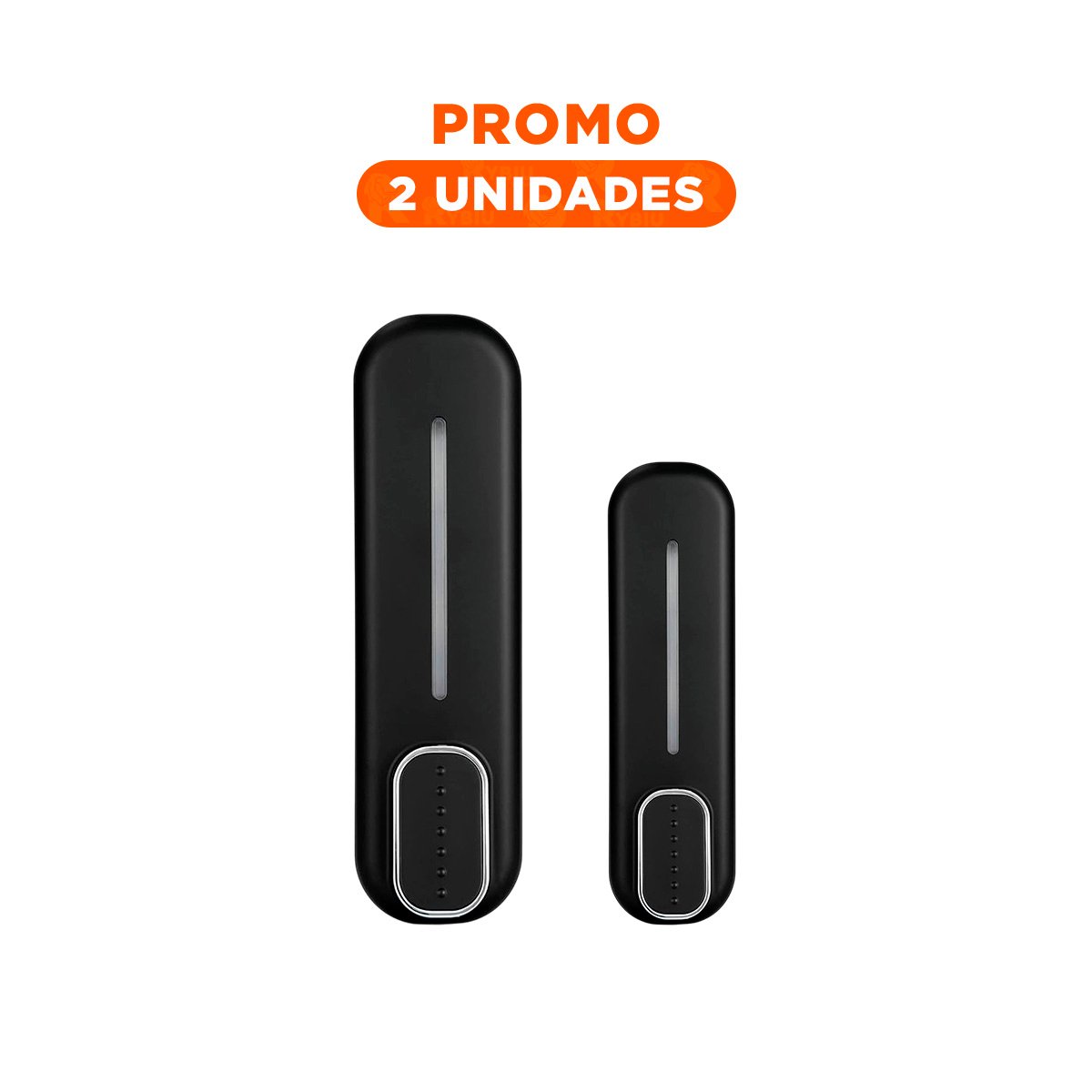 PACK2 APLICADOR DE JABON MANUAL 300ML SISTEMA RECARGABLE NEGRO HOGAR - 1