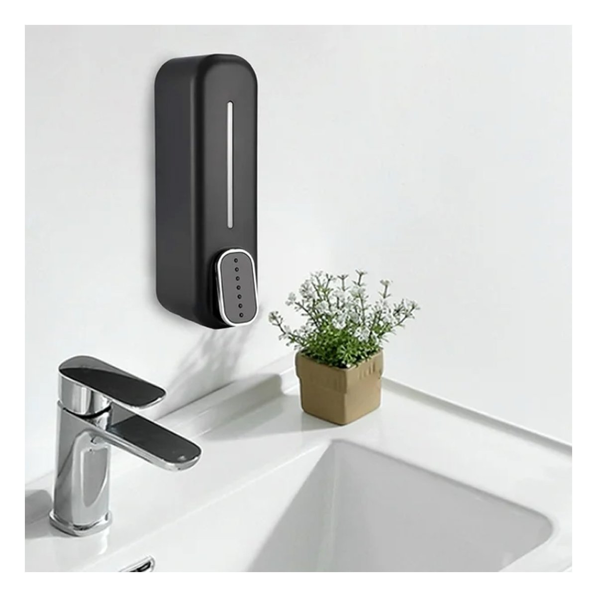 DOSIFICADOR DE JABON MANUAL 300ML USO DIARIO FUNCIONAL NEGRO PLUS Y+POST IT - 3