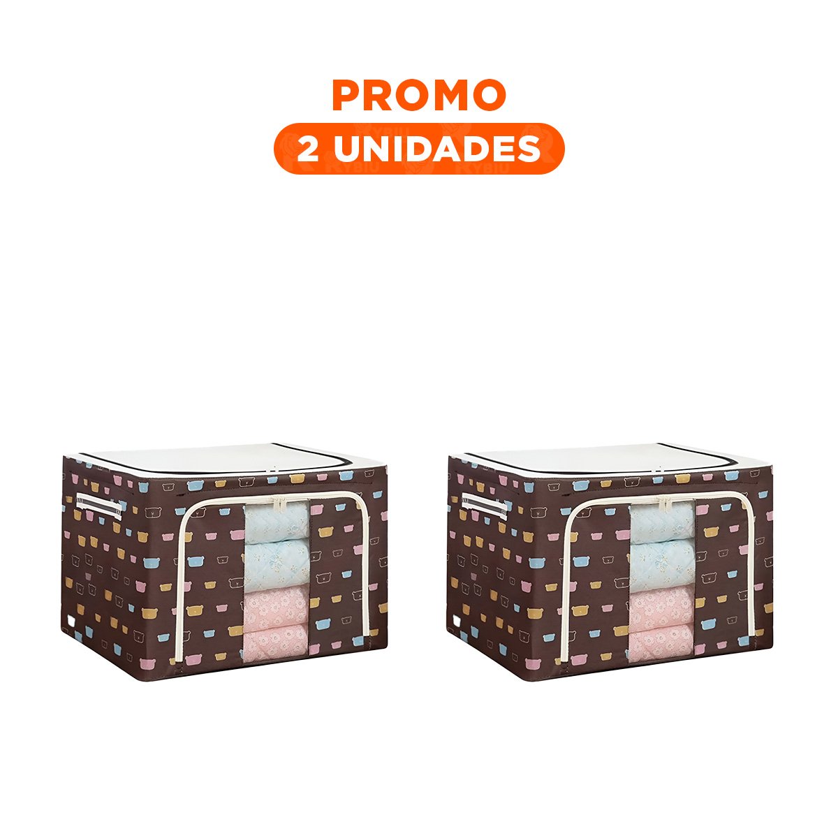PACK2 ESTUCHE MULTIUSO PLEGABLE PARA ORDEN DIARIO CON ESTAMPA OSOS - 1