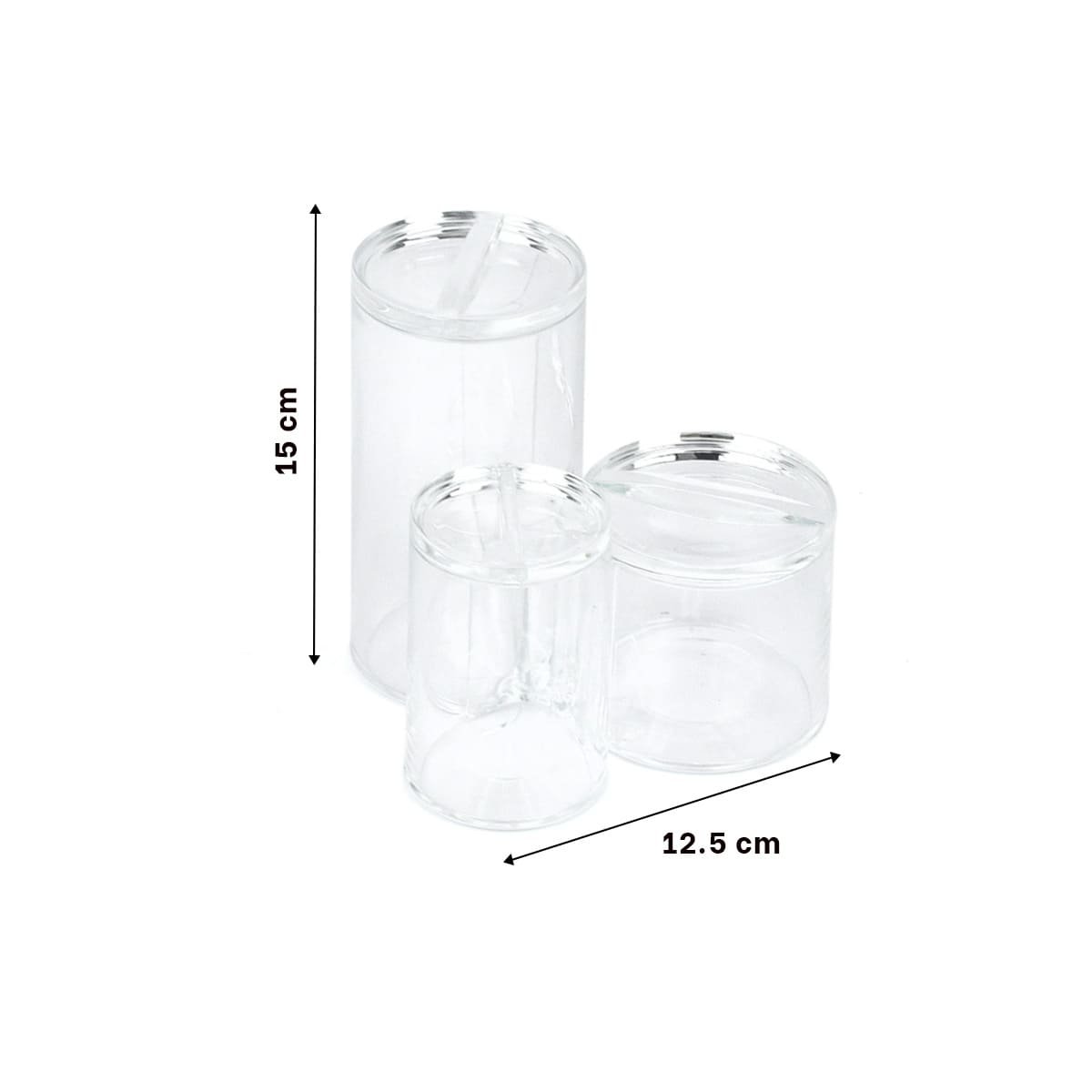 PACK2 SISTEMA TUBULAR ACRILICO CON 3 ESPACIOS Y TAPA EL HOGAR TRANSPARENTE Y+REGALO STICKER - 4