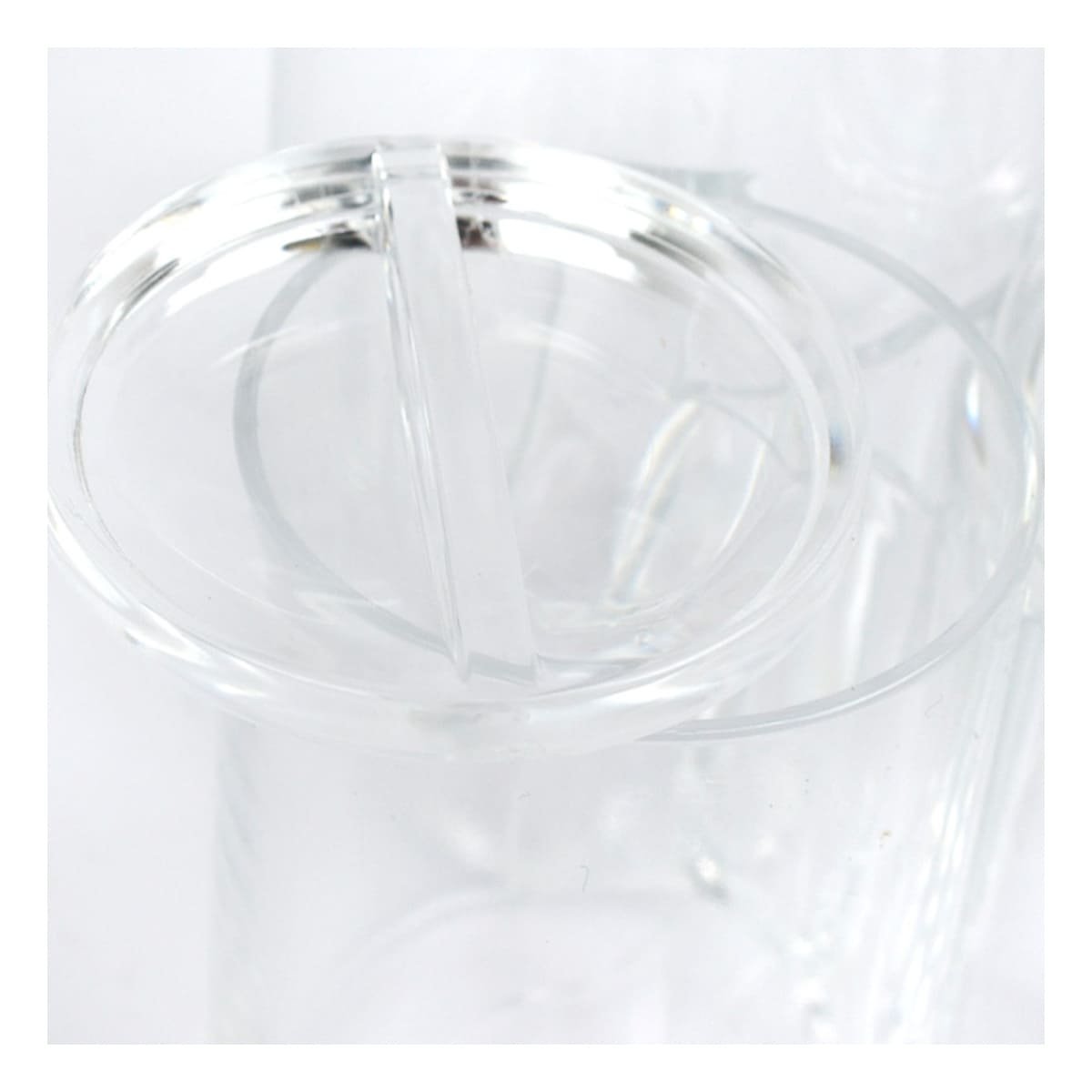 PACK2 SISTEMA TUBULAR ACRILICO CON 3 ESPACIOS Y TAPA EL HOGAR TRANSPARENTE Y+REGALO STICKER - 5