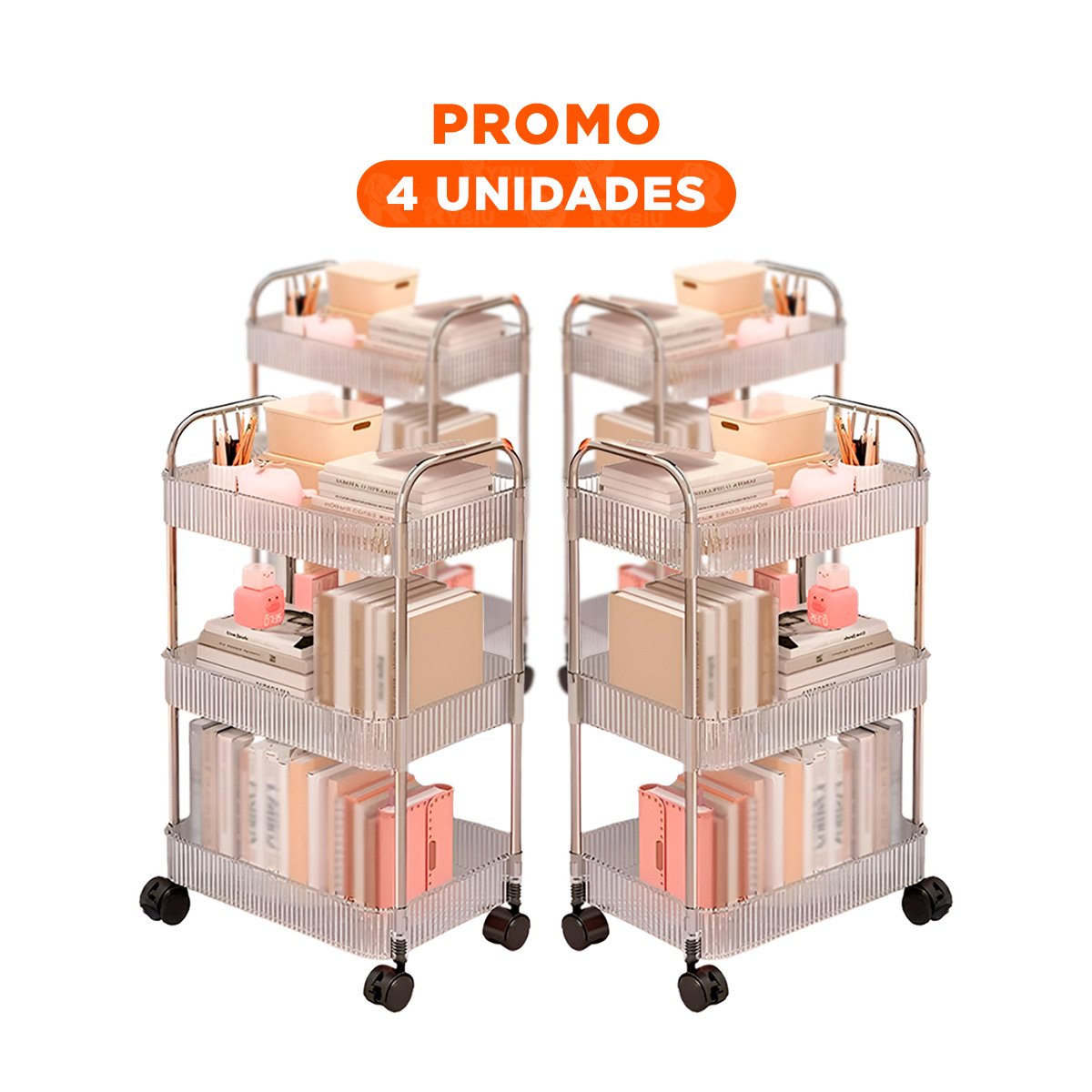 PACK4 ESTANTERIA COMPACTA DE ACRILICO PARA PRODUCTOS Y COSMETICOS YREGALO STICKER - 1