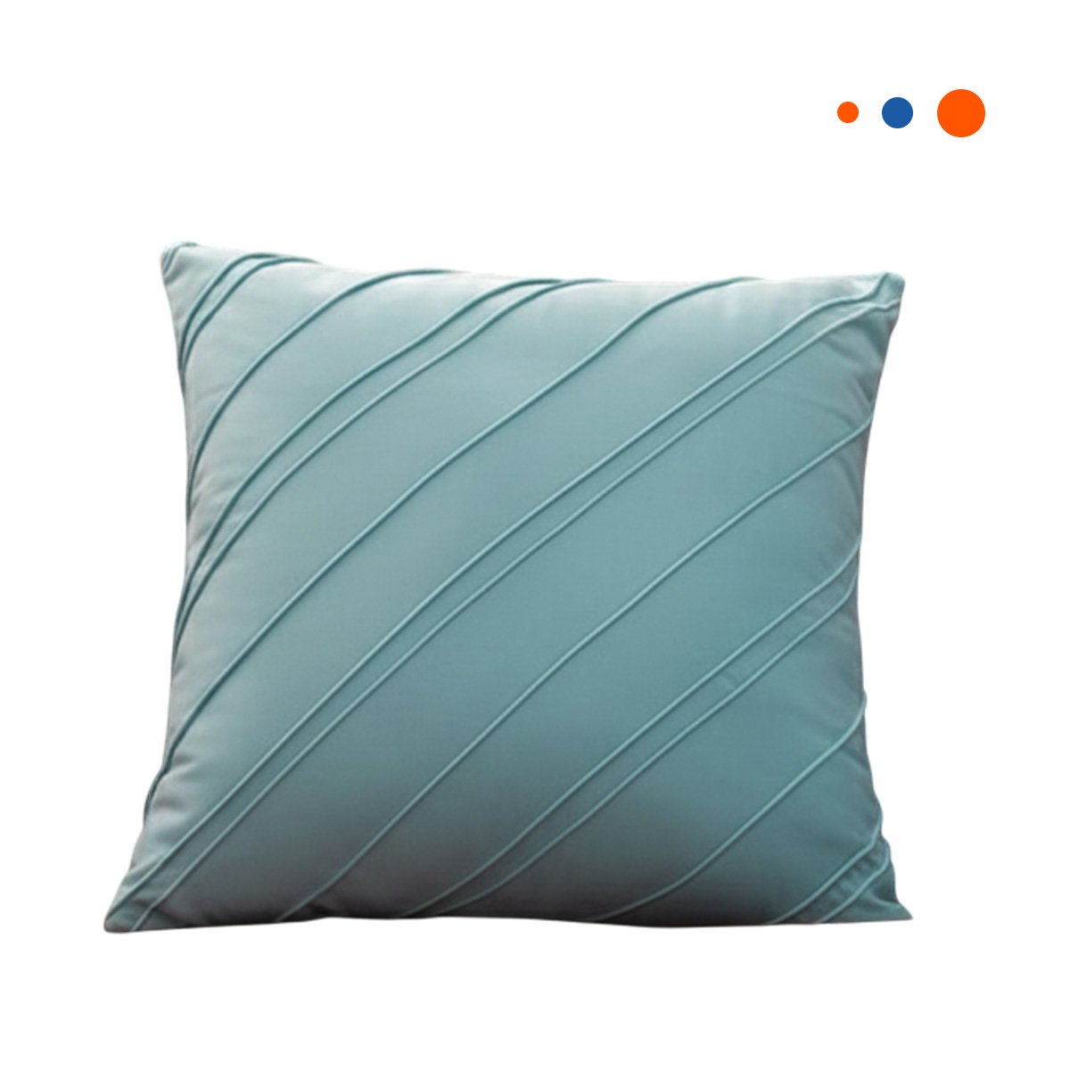 PACK4 FUNDA PARA ALMOHADA DE TERCIOPELO Y DIAGONALES EN COLOR CELESTE CLARO YPAPEL REGALO - 3