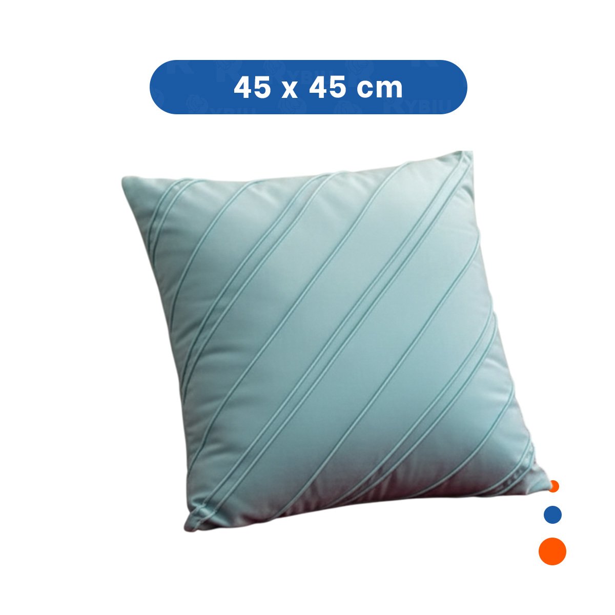 PACK4 FUNDA PARA ALMOHADA DE TERCIOPELO Y DIAGONALES EN COLOR CELESTE CLARO YPAPEL REGALO - 4