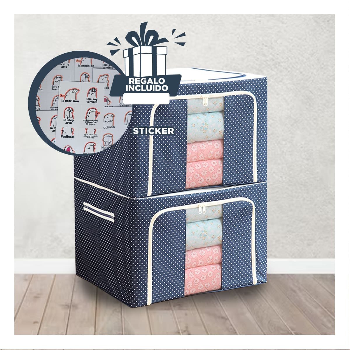 SISTEMA PLEGABLE DE ALMACENAMIENTO PARA DORMITORIO Y AMBIENTES DEL HOGAR Y+REGALO STICKER - 1