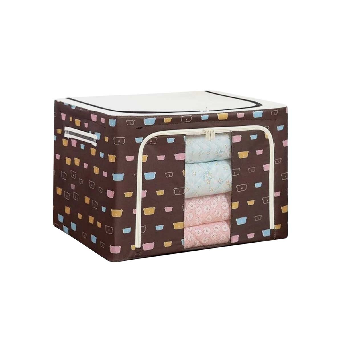 PACK2 COFRE MULTIUSO PLEGABLE PARA GUARDADO FAMILIAR CON ESTAMPA OSOS YREGALO STICKER - 2
